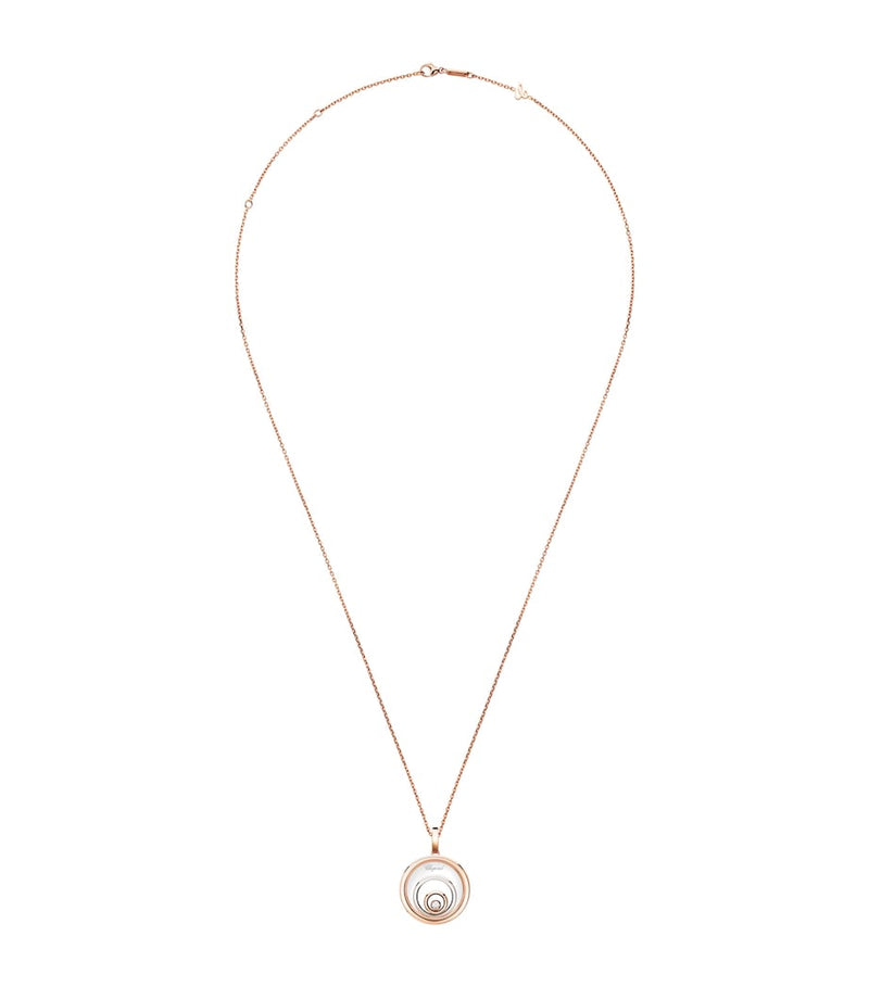 Chopard Happy Spirit necklace rose and white gold, UK version