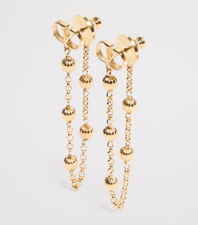 Valentino Garavani VLogo signature drop earrings brass, UK version