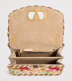 Valentino Garavani Small Silk Embellished Vain shoulder bag, imported from the UK