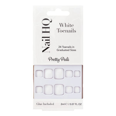 Superdrug Nail HQ White Toenails (Pack of 24)- Buy online at McGrocer