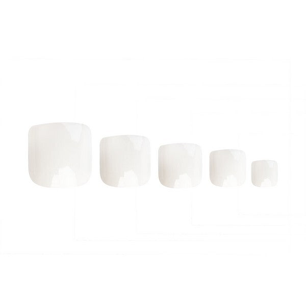 Nail HQ white false toenails 24 pieces - British product