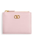 Valentino Garavani VLogo Signature zipped leather card holder, imported from the UK
