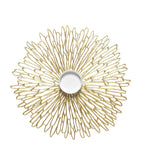 Chilewich Bloom round placemat with openwork floral design, 38cm x 40cm - British product