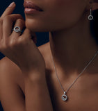 Chopard white gold diamond ring, Happy Diamonds collection, imported from the UK