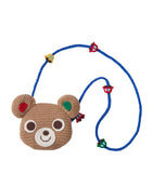 Miki House knitted bear cross-body bag (British brand)