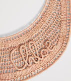 Chloé raffia logo visor - British product