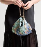 Jimmy Choo Callie satin embellished clutch bag, UK version