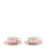 Harrods GINORI 1735 Colonna Diva Rosa Porcelain Teacup and Saucer Set- Buy online at McGrocer