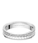 Harrods Boucheron Quatre Double White Edition White Gold and Diamond Wedding Band- Buy online at McGrocer