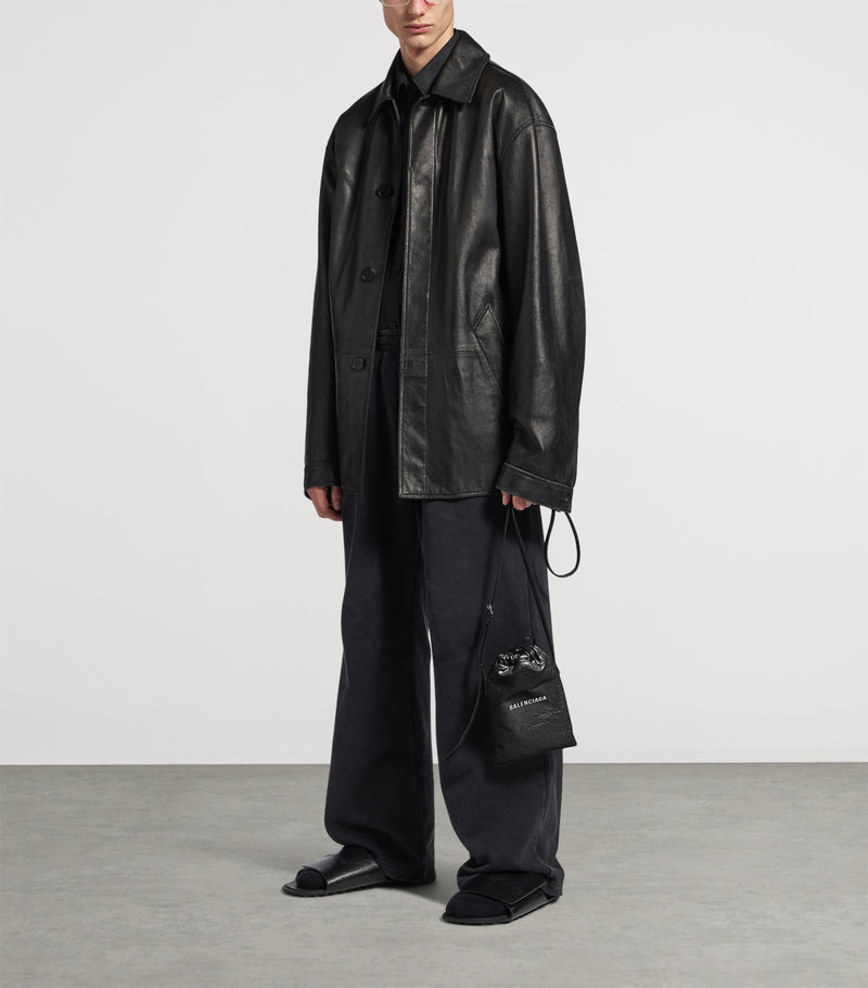 Balenciaga leather shopper phone holder - British product