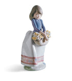 Lladró May Flower porcelain figurine small, imported from the UK