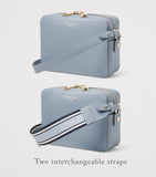 Aspinal of London leather camera crossbody bag slot weave (British brand)