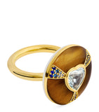 Emily P. Wheeler yellow gold mixed stone balance ring, UK version