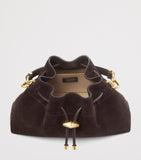 Jimmy Choo small suede Cinch shoulder bag, imported from the UK