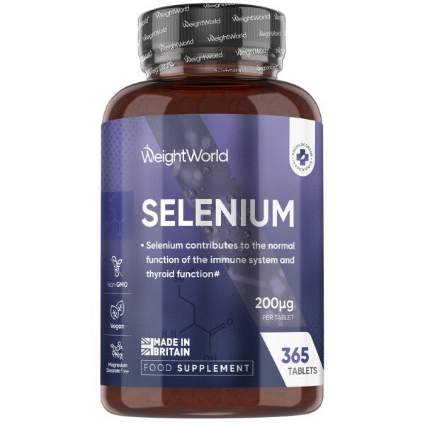 WeightWorld selenium tablets 200mcg 365 tablets (British brand)