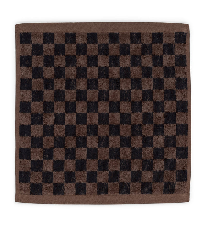 BAINA Check Quill facecloth 30cm organic cotton (British brand)