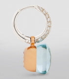 Pomellato Nudo topaz drop earrings in rose gold, imported from the UK