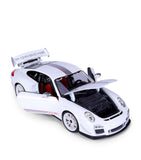 Bburago Porsche GT3 RS 4.0 white 1:18 model car, UK version