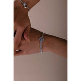 SVNX Clover Diamante Bracelet in Silver, imported from the UK
