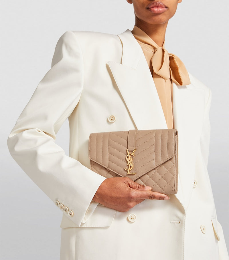 Saint Laurent quilted leather pouch (British brand)