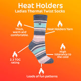 Heat Holders ladies thermal twist socks UK 4-8, UK version