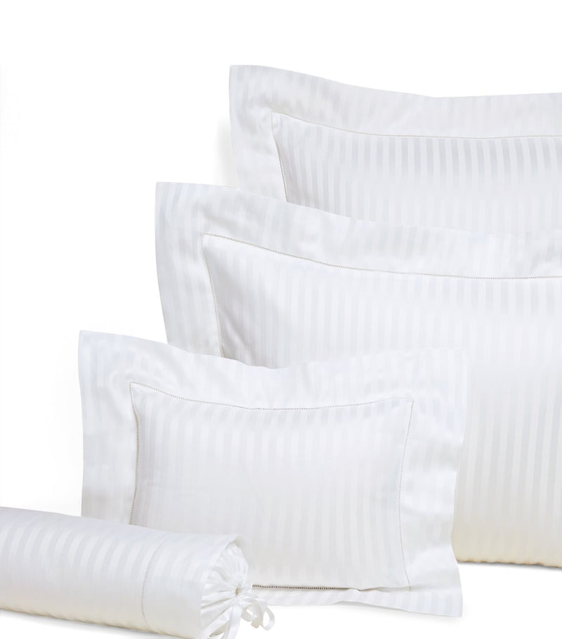 Pratesi striped boudoir pillowcase 30x40cm, imported from the UK
