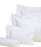 Pratesi striped boudoir pillowcase 30x40cm, imported from the UK