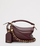 LOEWE Mini Puzzle Top-Handle Bag in smooth lambskin, imported from the UK