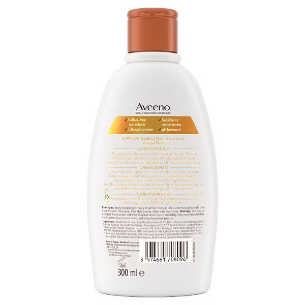 Aveeno Apple Cider Vinegar Shampoo 300ml - British product