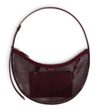 Alaïa small demi lune shoulder bag woven straw and leather - British product