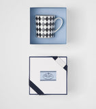 Prada porcelain checkerboard mug, imported from the UK