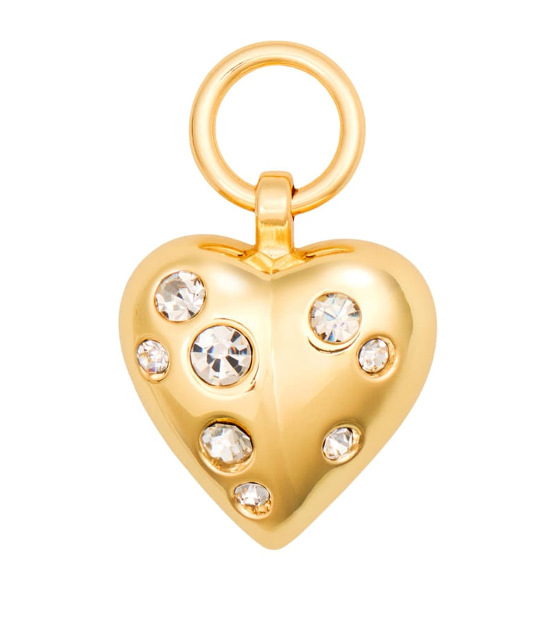 Carolina Herrera crystal heart charm lipstick accessory, imported from the UK