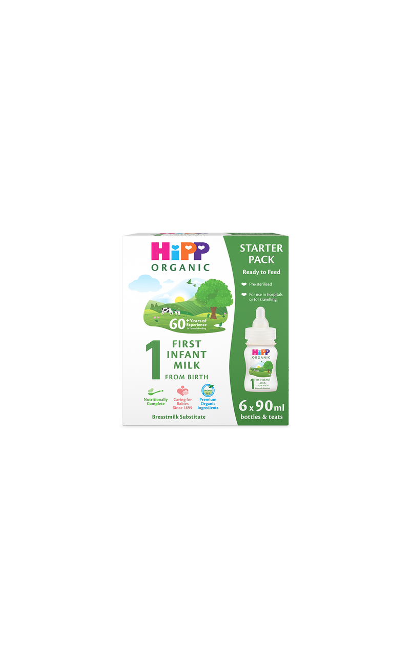 HiPP Organic first infant milk starter pack, UK version