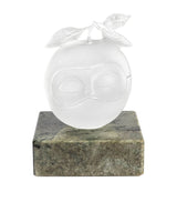 Harrods Lalique x René Magritte Right Masked Apple Crystal Sculpture- Buy online at McGrocer