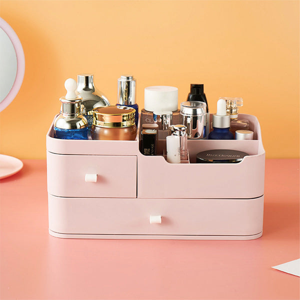 Livingandhome Makeup Organizer Pink Storage Box, UK version
