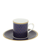 Halcyon Days Antler Trellis coffee cup and saucer (British brand)