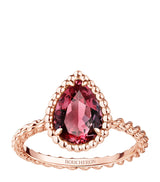Harrods Boucheron Small Serpent Bohème Motif Ring in Rose Gold with Garnet- Buy online at McGrocer