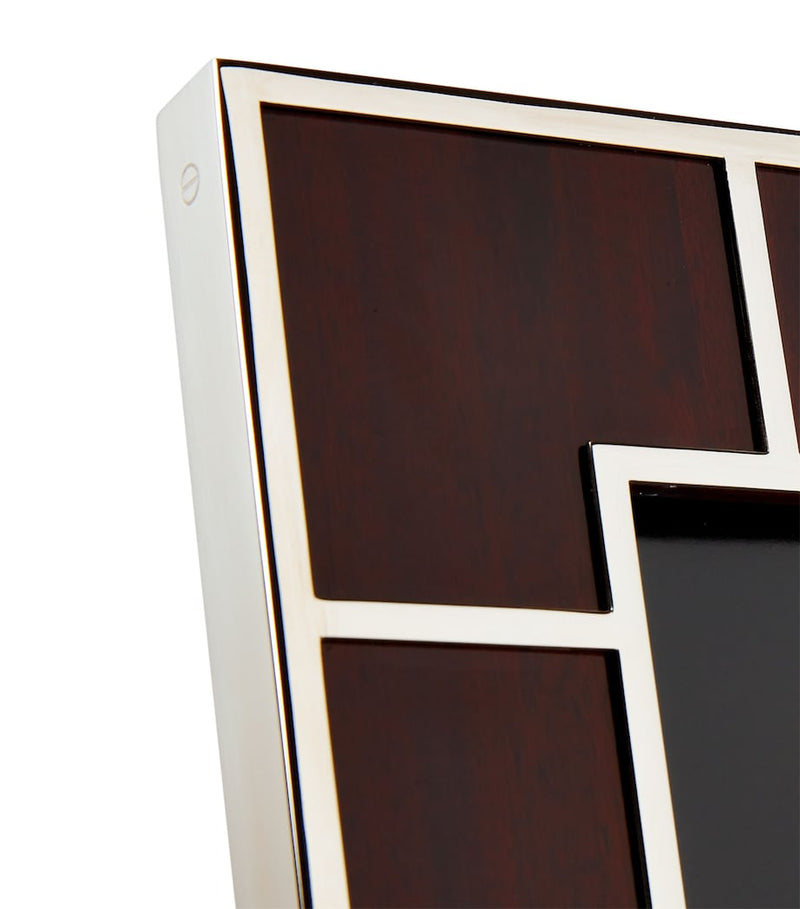 Ralph Lauren wood veneer photo frame with stainless steel, 5x7 inch, imported from the UK