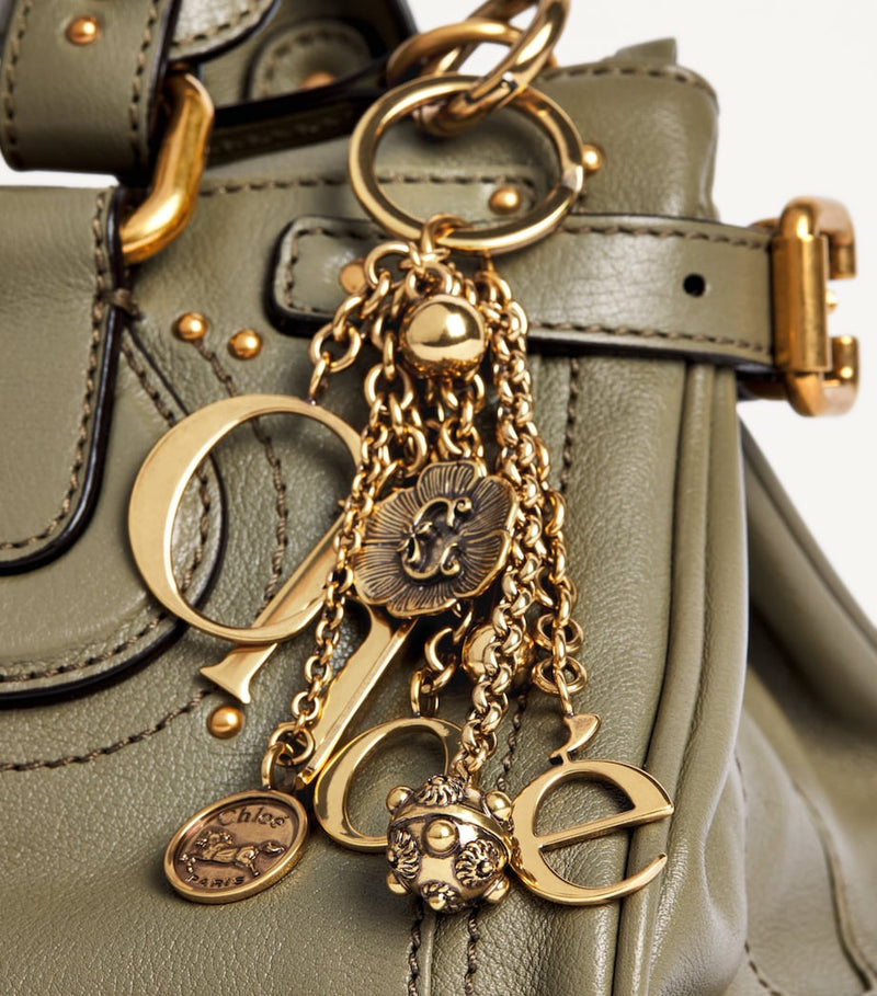 Chloé symbols logo keyring gold-tone brass - British product