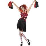 Smiffys Horror Cheerleader costume with dress and pom poms (British brand)