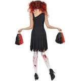 Smiffys Horror Cheerleader costume with dress and pom poms (British brand)