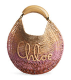 Chloé Raffia Gradient Summer Banana shoulder bag H21.5x36cm, imported from the UK
