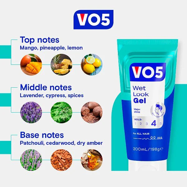 VO5 Wet Look Styling Gel 200ml (British brand)