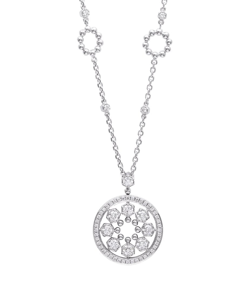 Boodles white gold diamond pendant necklace Circus collection, UK version
