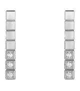 Harrods Chopard White Gold and Diamond Ice Cube Earrings- Buy online at McGrocer