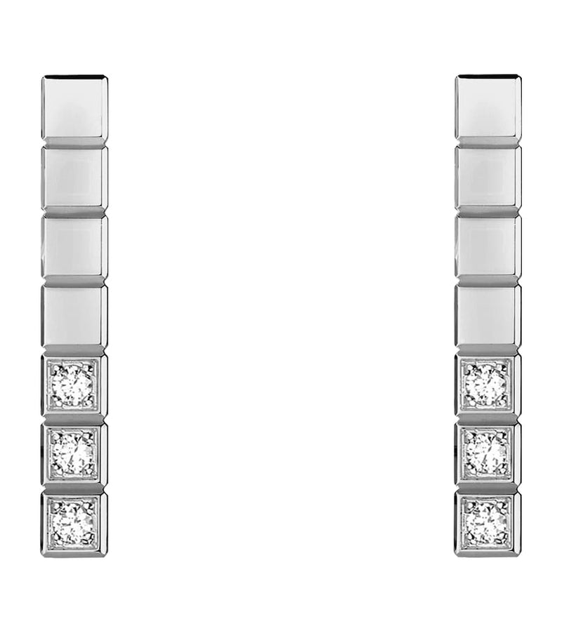 Chopard white gold diamond Ice Cube earrings, imported from the UK