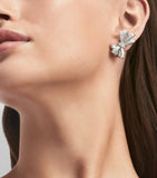 Graff diamond bow stud earrings 18kt white gold - British product