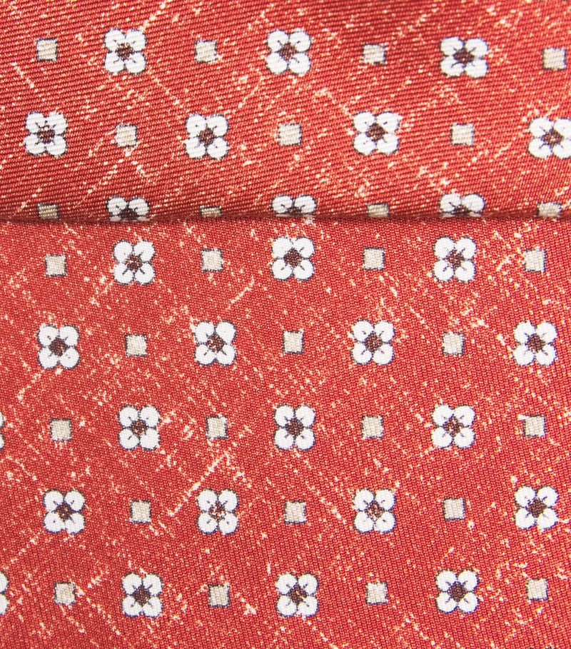 Isaia silk floral tie 6cm width, imported from the UK
