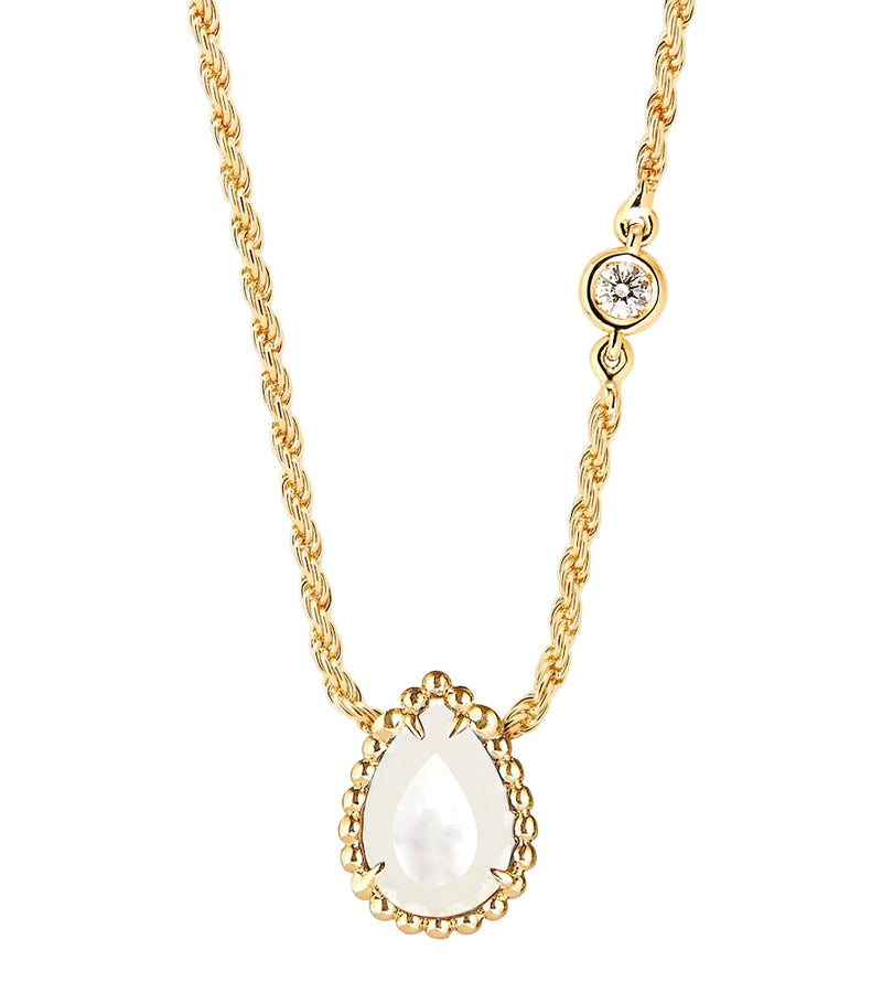 Boucheron Serpent Bohème necklace yellow gold mother-of-pearl diamond, UK version