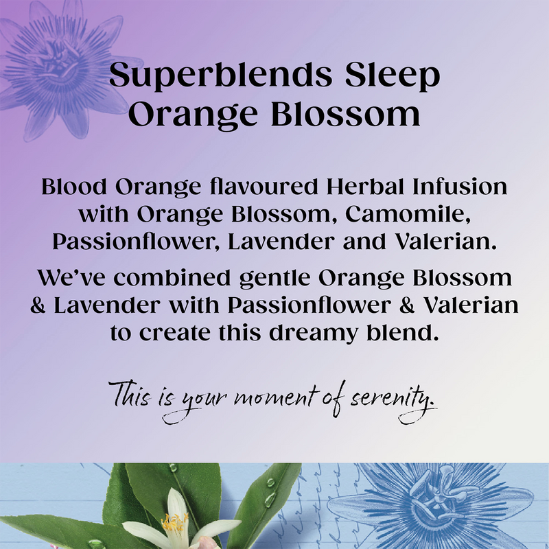 Twinings Superblends Sleep Valerian & Orange Blossom tea 20 bags (British brand)